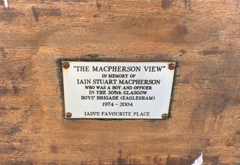 Plaque to commemorate The Macpherson View​
