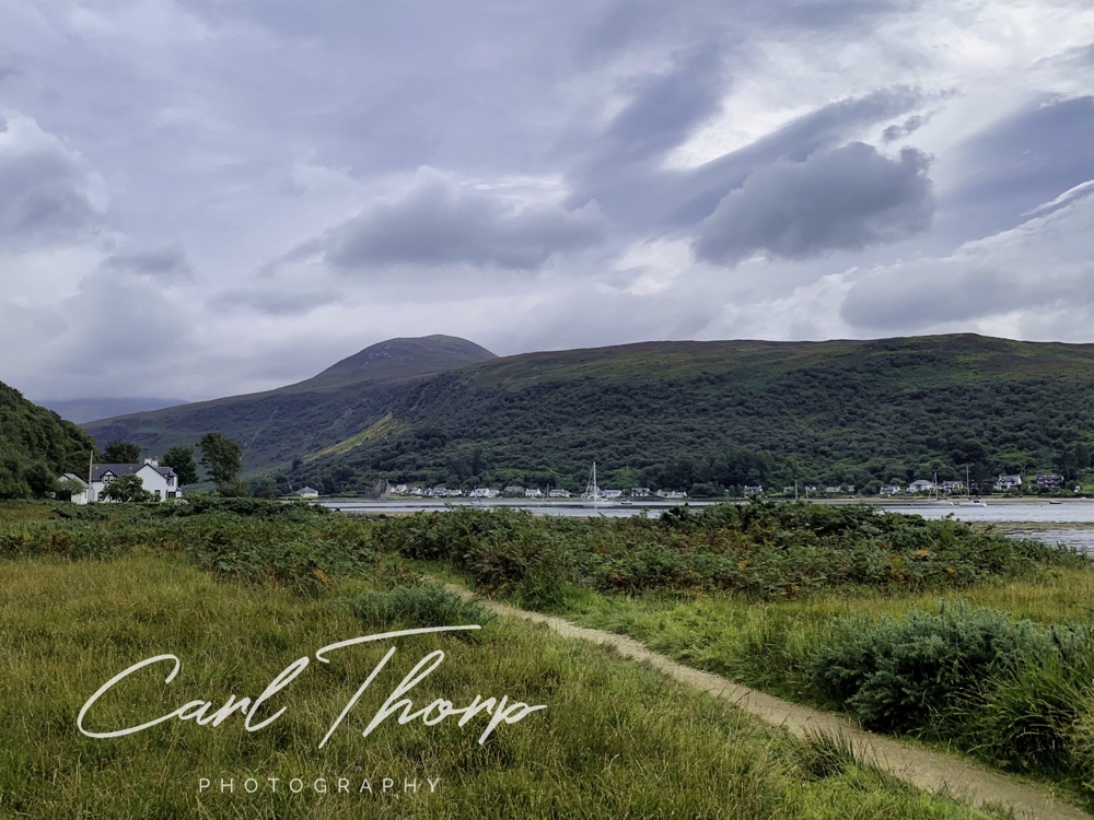 Looking back along the coastal path to Lochranza on the way to Fairy Dell