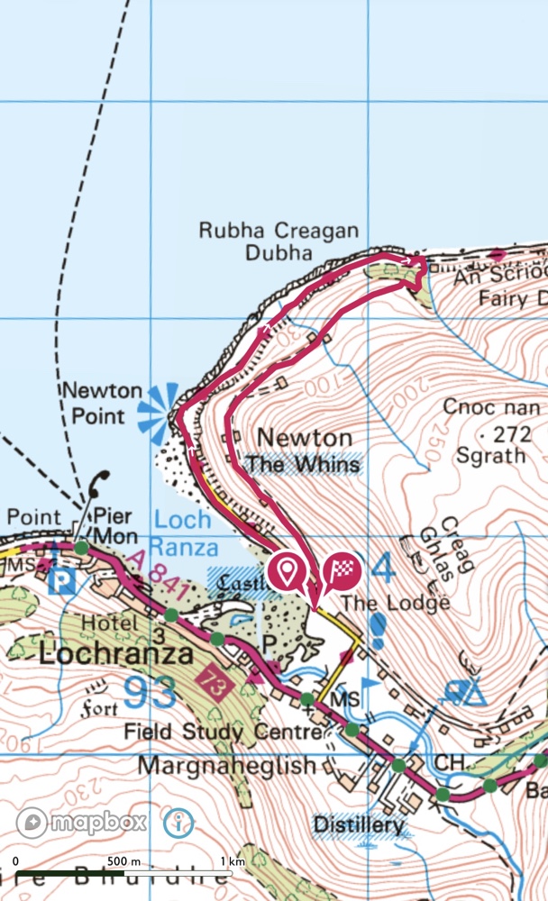 Route map to Fairy Dell
