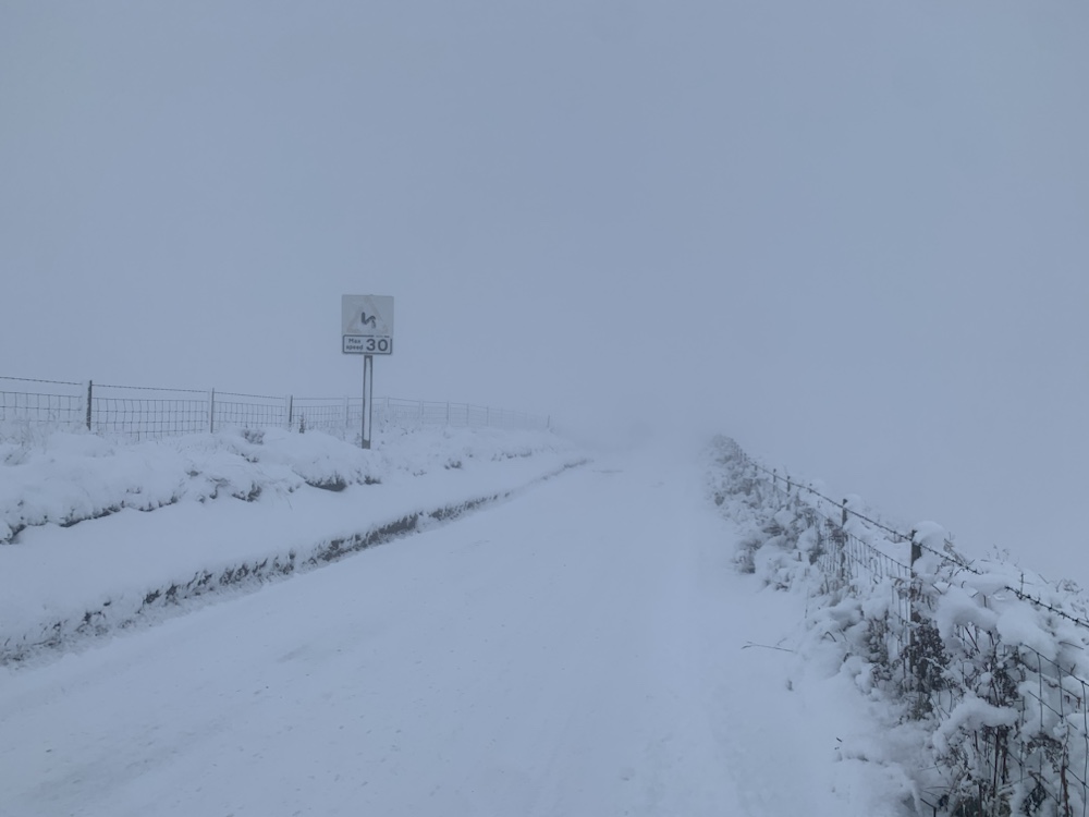 Snowbound Rivington Road Lancashire
